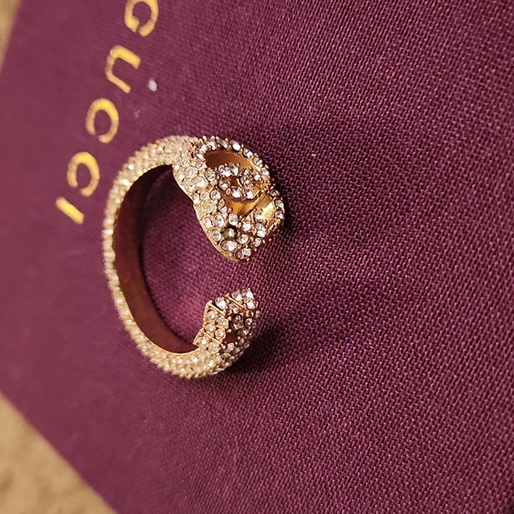 Gucci Jewelry Gucci Double G Key Ring With Crystals Size Medium Poshmark